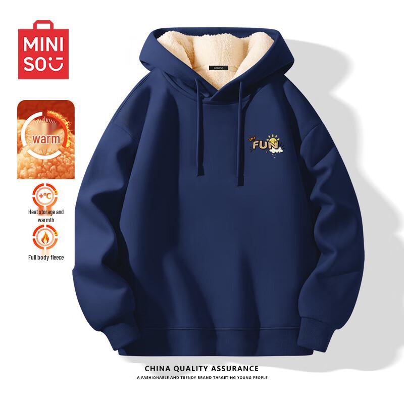 

MINISO Men s Heavyweight Hooded Sweatshirt 5XL