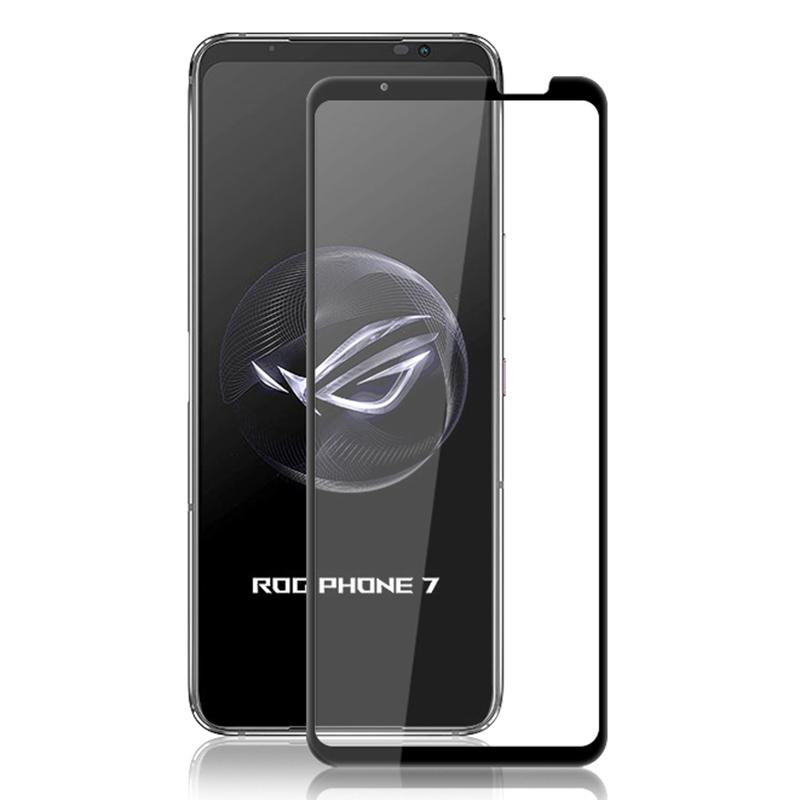 AMORUS Screen Protector for Asus ROG Phone 7 5G,Cover Silk Printing Full Glue Tempered Glass Film Guard