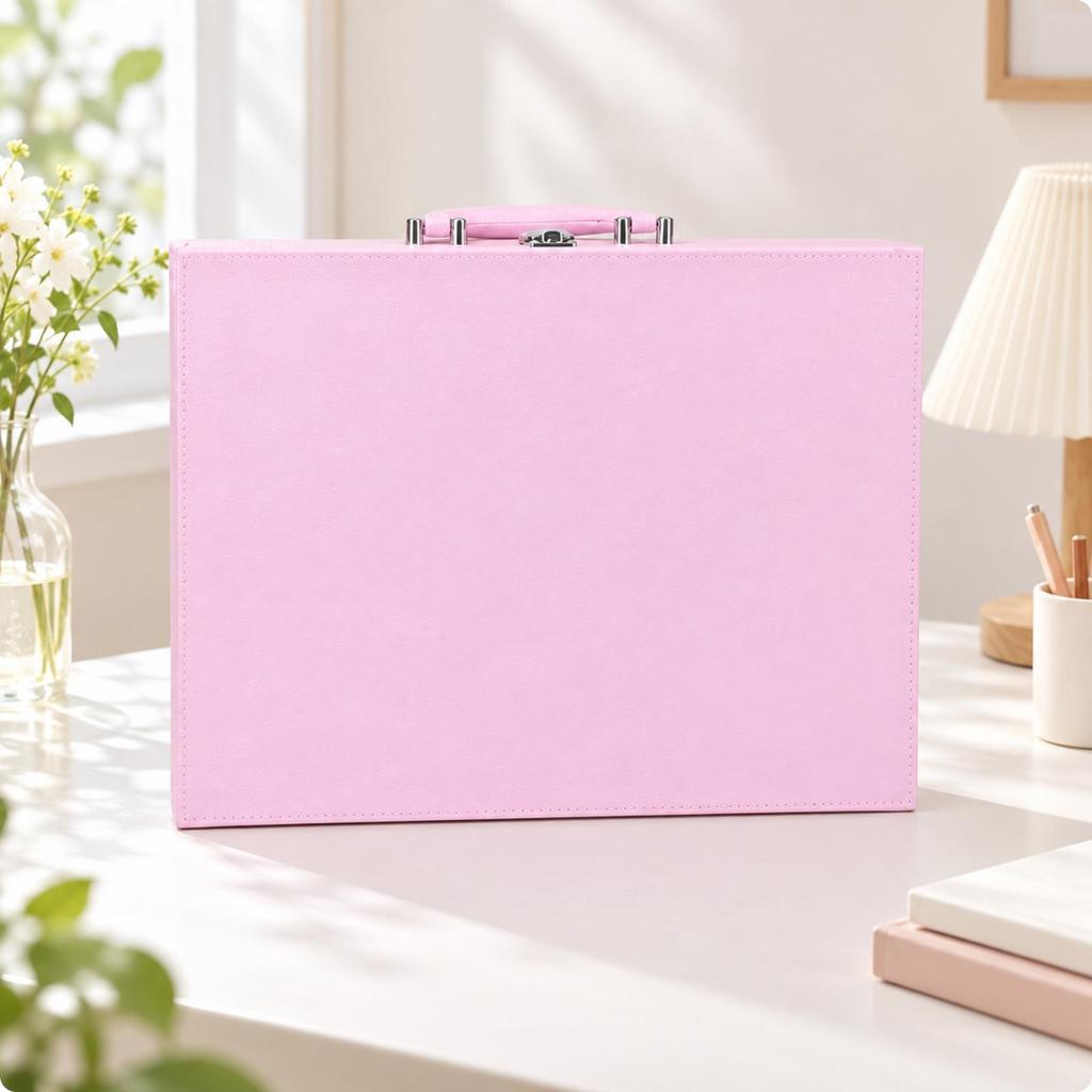 Storage Case Safeguarding Hinged Mahjong with Lined Interior Portable for