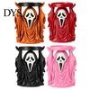 Creepy Figurine Ornament Halloween Grim Reaper Candle Holder, Spooky Screaming Ghost Candlestick Tealight Themed Night Light Stand Table Centerpiece