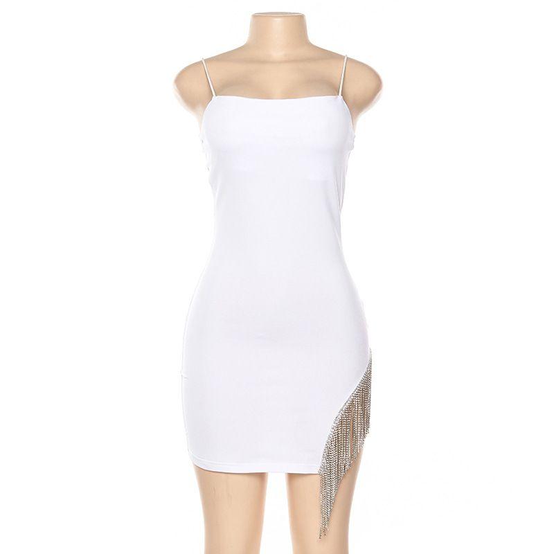 

2023 Women s Suspender Sexy Seamless Dress Backless Dress White S