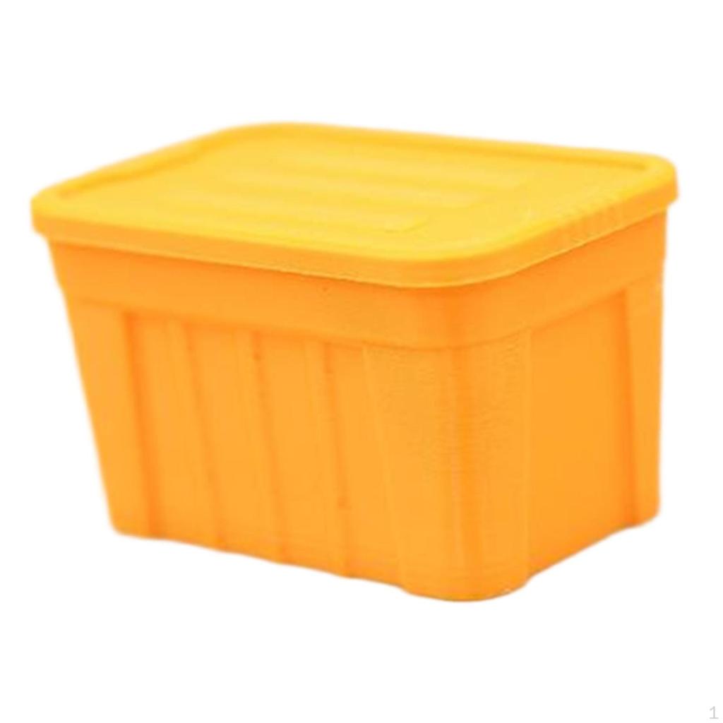 1/12 Miniature Storage Box with Lid Craft Diorama Scenery Ornament, Mini Organizer for DIY