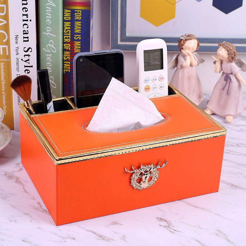 Multi-functional Tissue Box with Remote Control Storage for Living Room