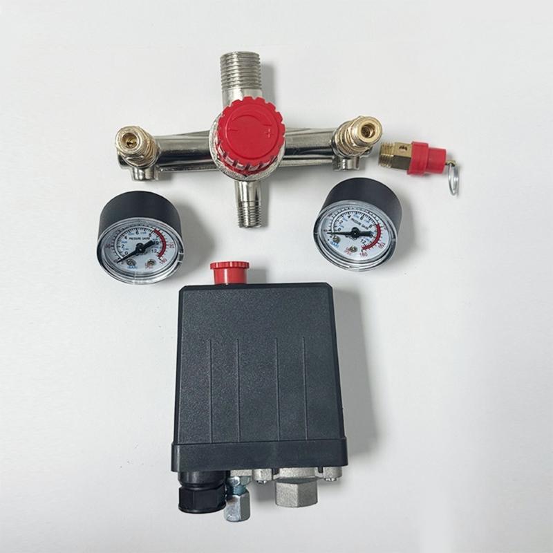 Adjustable Air Compressor Bracket Pressure Valves Assembly Exhaust Pipe Adapter Normally Closed Safety Valves for Industry