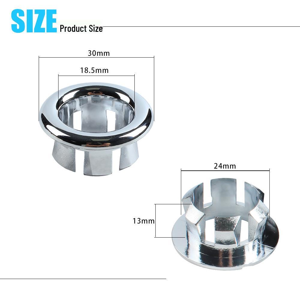 Universal Electroplating Sink Hole Overflow and Drain Cover for Bathtub and Kitchen