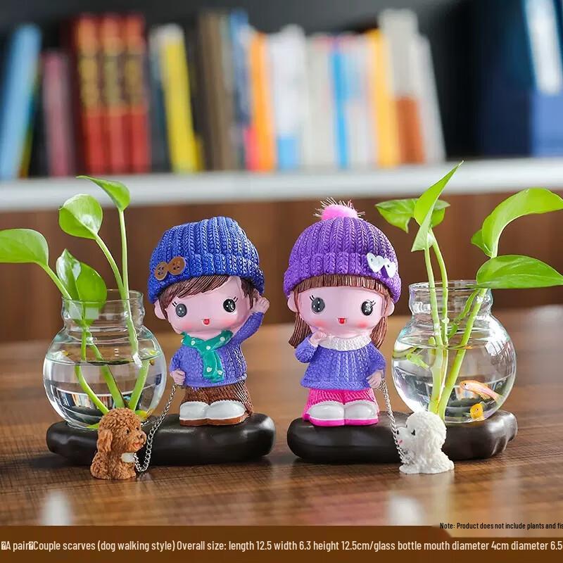 Creative Cartoon Glass Vase Ornament