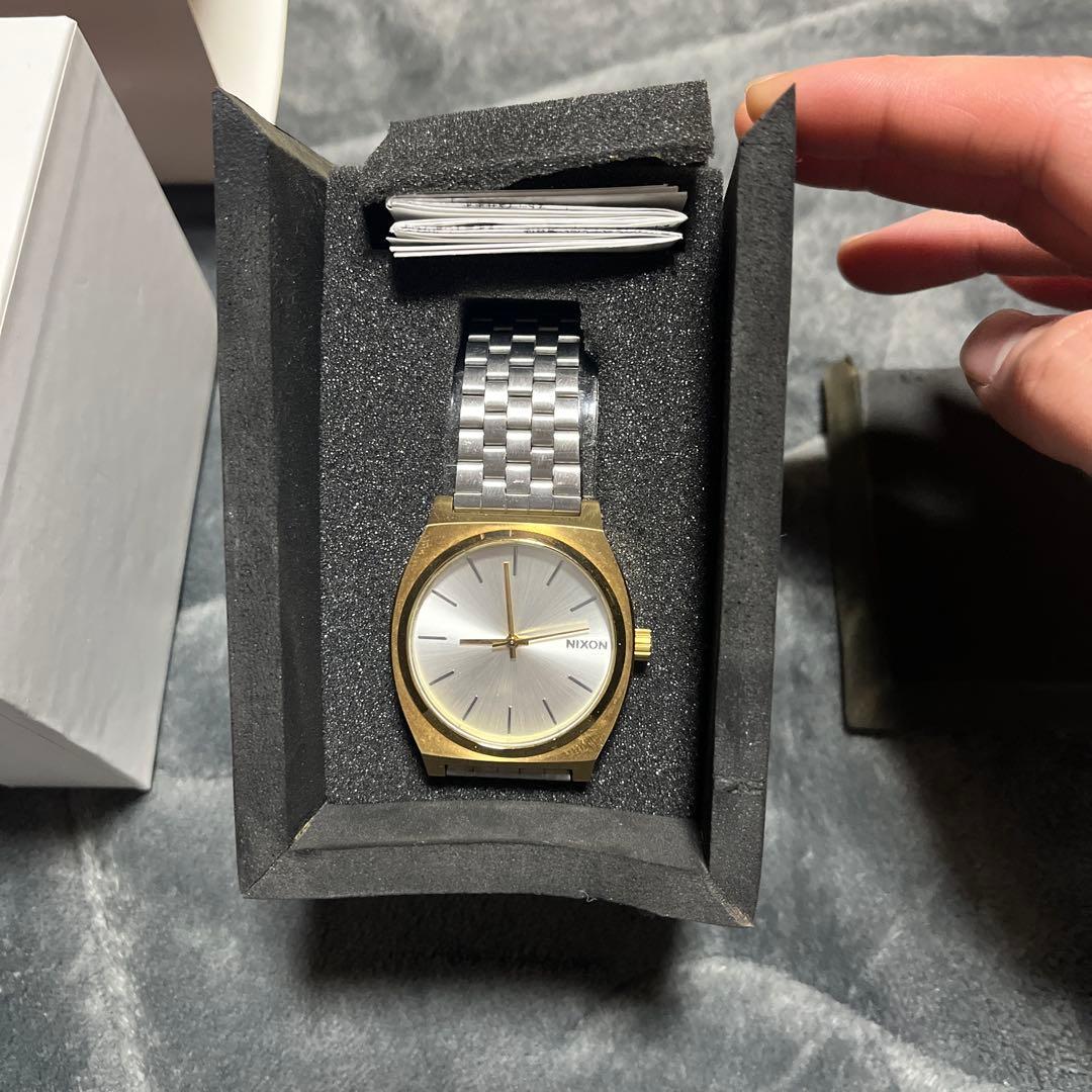 Used NIXON TIME TELLER Gold/Silver Watch