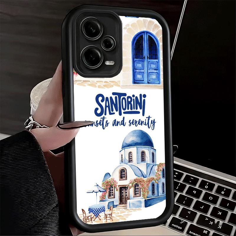 Santorini Greece Summer Soft Phone Case for Xiaomi Poco X7 X6 X5 Pro X4 Gt X3 F7 Ultra M8 M7 Redmi 15C 15 14C 13 13C 12 12C 10 1