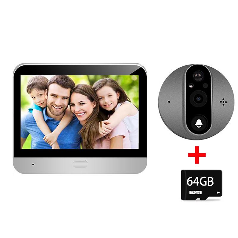 3MP WiFi Smart Tuya Peephole 5000mAh Doorbell Door Eye Camera Infrared Alexa Google Video Intercom Door Cameras Home Security