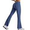 Sweatpants European and American hip lift yoga flared pants women's wide legs wear high waist slightly pull casual fitness quick drying