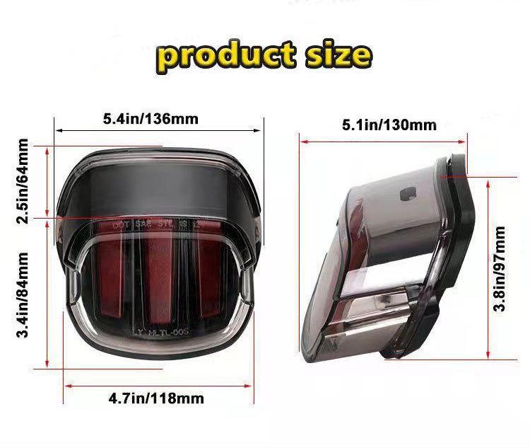 Harley Motorcycle LED Eagle Claw Taillight with Turn Signal and High-Mount Brake Light