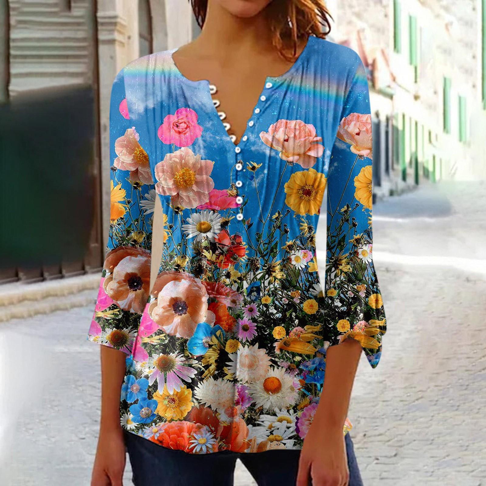 Рубашки с рукавами 3/4 лепестка для женщин — фото 7