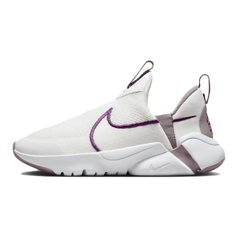 Nike Flex Plus 2 Cushioning, Wear Resistant Low Top Kids' Running Shoes White Purple Sneakers DV8999-102