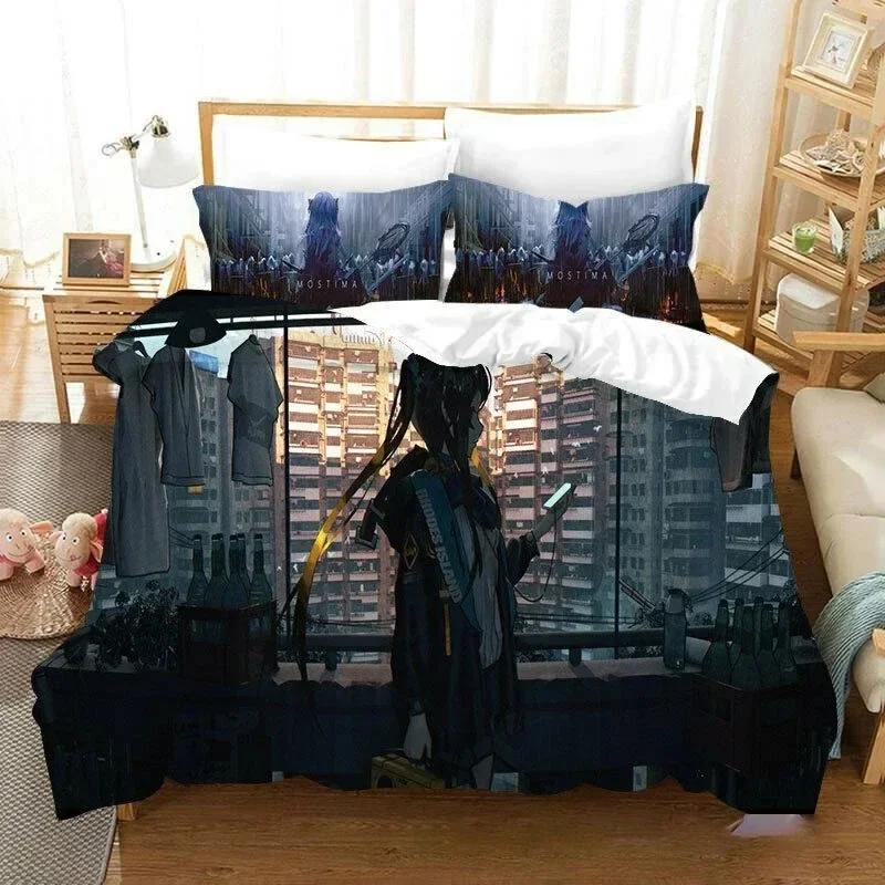 New 3D Arknights Beding Set Printed Bed Linen Set With Pilowcase Bed Soft Duvet Cover Soft Single Double Quen Super King-Sized Dimensionsd Dimensions
