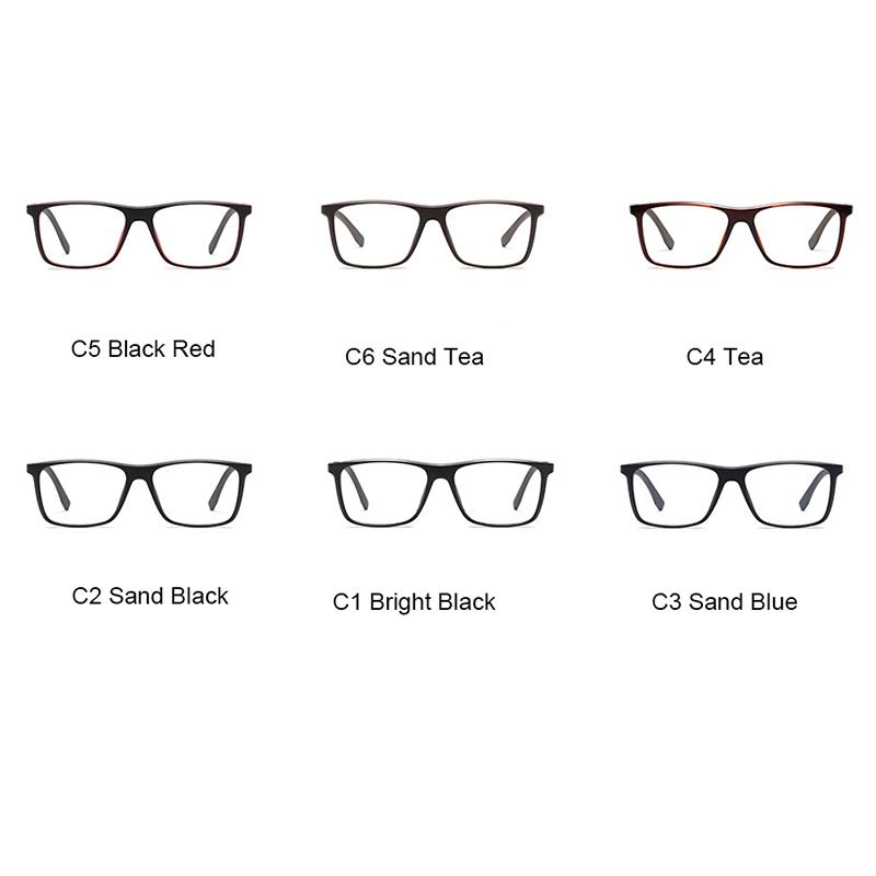 Fashion Unisex Anti Blue Light Reading Glasses For Men TR90 Lightweight Eyeglasses For Computer Square Hyperopia Glasses +2
