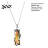 Colorful Faux Crystal Necklace Necklace Rectangular Pendant Stylish Lightweight Vine