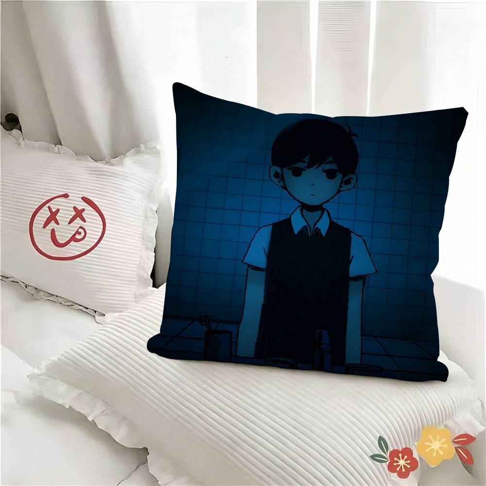 Pc Anime Game Omori Pillow Case Fashion Square Pillowcase Bedroom Sofa Room Ins Decoration Leisure