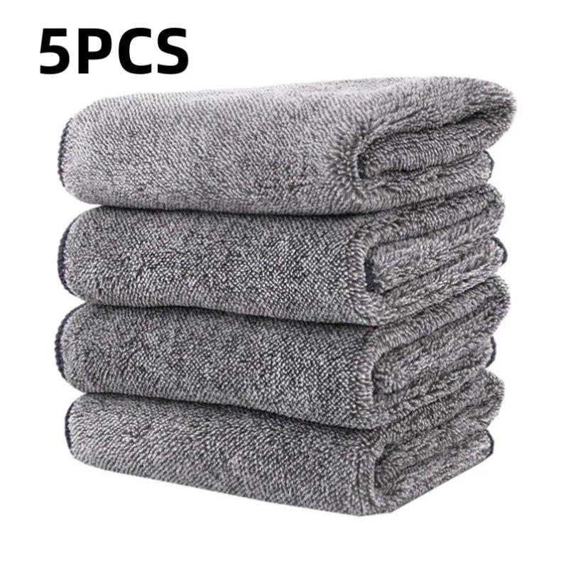 Kitchen Towel Set, Bamboo Fiber Kitchen Towel Soft Cloth, Absorbent Cleaning Cloth, Cloth