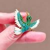 Blue Color Hummingbird Bling Brooch for Women Brooches Pin Badges Alloy Backpack Icons Girls Jewelry