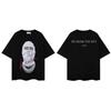 Stranger Things Masked Man Print Tee Men's American IH NOM UH NIT High Street Summer T-Shirt Casual Oversized Top