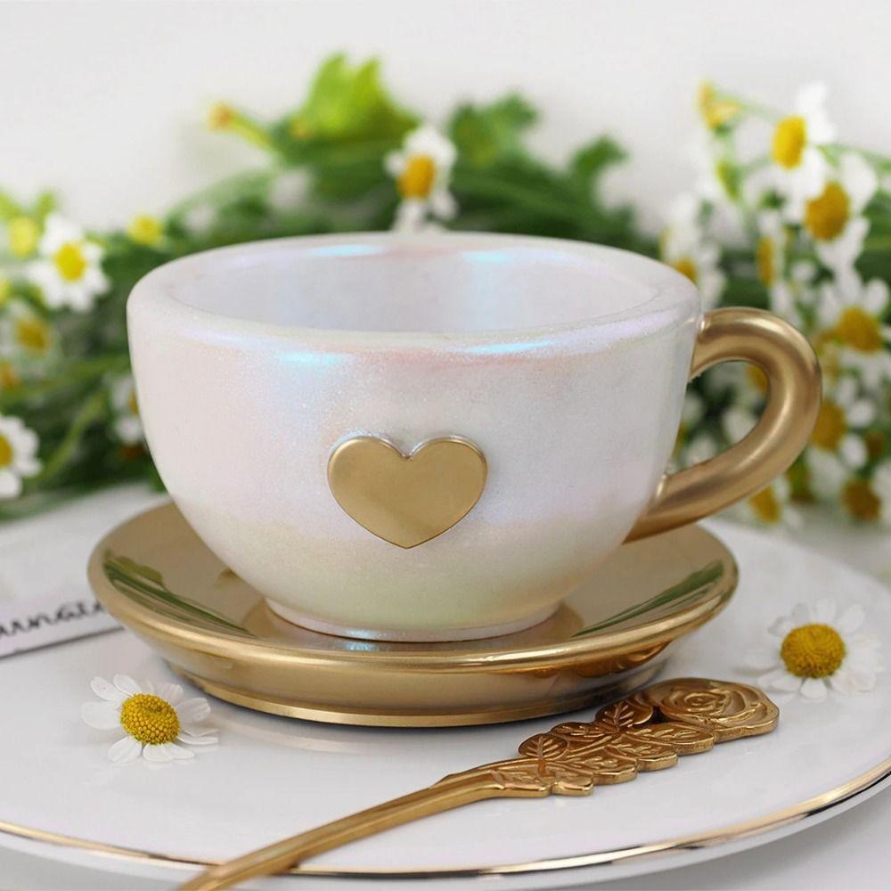 Silicone Material DIY Mold Coffee Cup Shape Epoxy Resin Mold Love Teacup Silicone Mold Home Decor