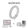 Dazzling D Color Moissanite Eternity Band Rings 925 Sterling Silver Luxury Stackable Fashion Ring For Women Fine Jewelry