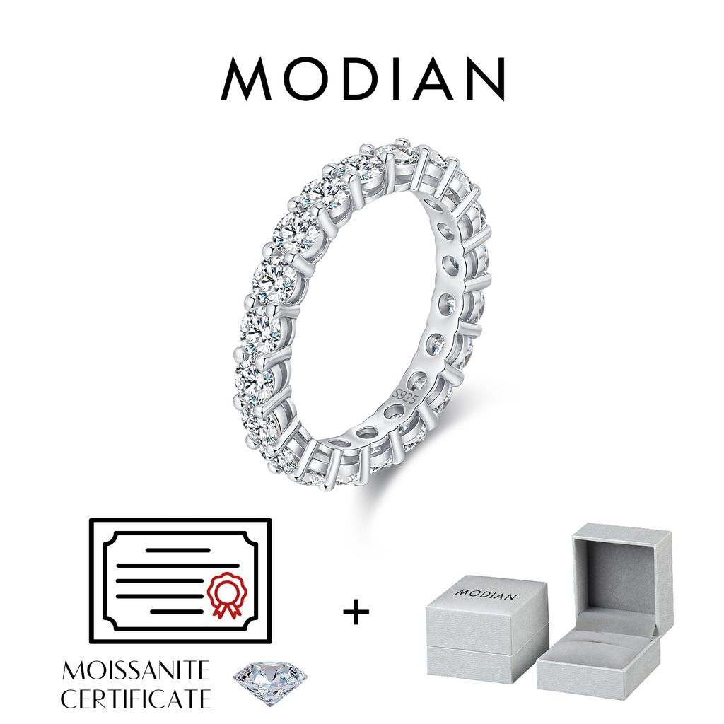 Dazzling D Color Moissanite Eternity Band Rings 925 Sterling Silver Luxury Stackable Fashion Ring For Women Fine Jewelry