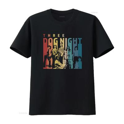 Three Dog Night T-shirt Voor Alle Maten ZO schattig vintage Gewassen Ademend Topje Voor Dagelijks Gebruik mode streetwear Lichtelijk homme