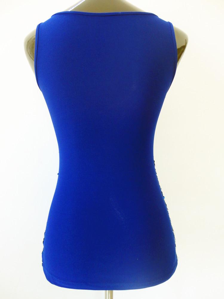 Camiseta sin mangas adelgazante de lentejuelas estilo coreano - Moda para mujer