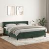 3130916 vidaXL Divan Bed and Mattress Dark Green 180x200cm Velvet
