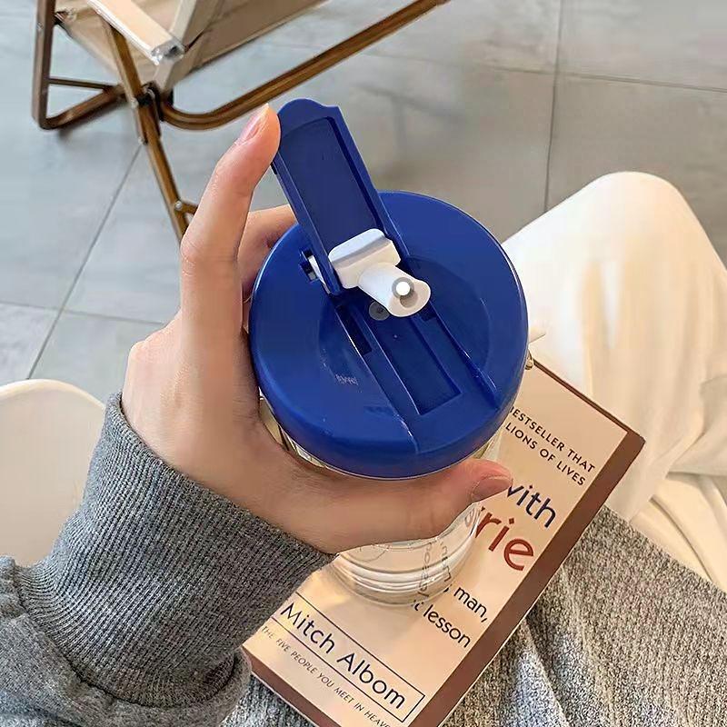 800ml Large Capacity Water Bottles with Strap Dry Wet Separation Fruit Lemon Filter Plastic Drinking Bottle with Straw Outdoor Sports Water Cup