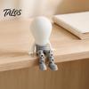 Talos 3D Printed Articulated LED Glow-in-the-Dark Action Figure, Posable Light Bulb Head Night with Movable Joints, Creative Desk Decor for