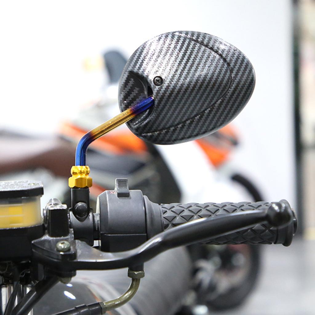 8mm/10mm Motorcykel Sidospegel Ersättning Motorcykel Backspegel Multivinkeljustering med Reflekterande Strimma