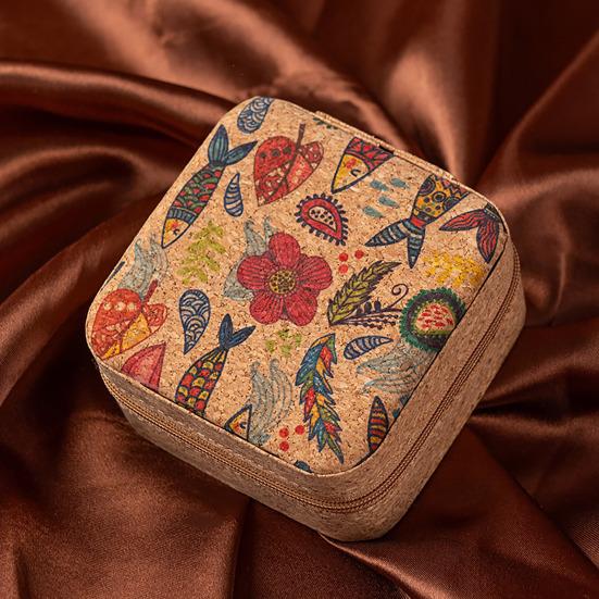 Yousheng Travel Jewelry Organizer Box Zipper Closure Compact Design Small Jewelry Organizer Case Portable Jewelry Storage Holder