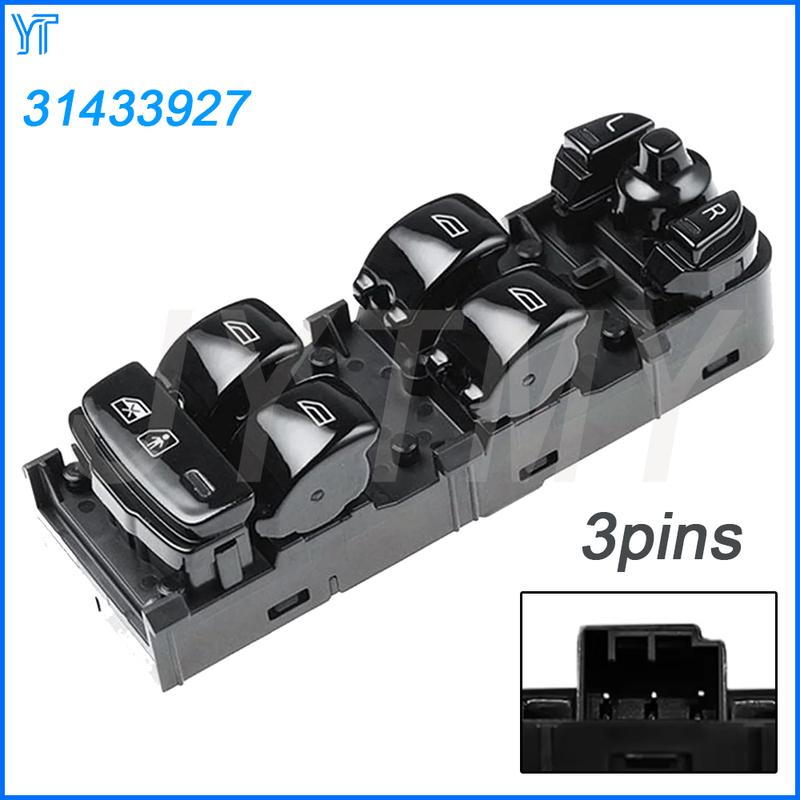 For VOLVO S90 V90 XC90 Driver Side Master Electric Window Control Switch Glass Lifter Replace Adjust Car Accessories 31433927 31433927