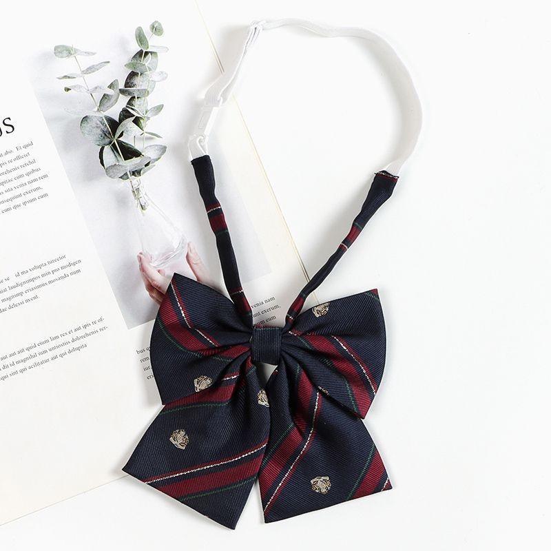 Kids Tie With Striped Badge Pattern For School Uniforms And Casual Wear