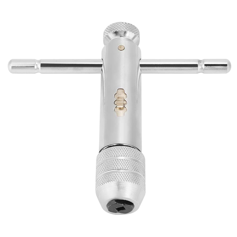 T-Type Ratchet Tap Wrench, Rust-Resistant, Corrosion-Resistant, M3-M8 / M5-M12, High Hardness, for Metalworking, Bicycles, and DIY Furniture (M5-M12)