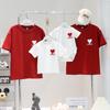 2025 Spring/Summer Year of the Tiger Family Outfits: Parent-Child Sets, Baby 100 Days Photos, Heart Embroidery for Mother-Daughter/Son
