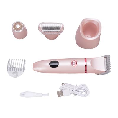 קוצץ שיער גוף חשמלי 3 ב-1 לנשים לשימוש רטוב יבש מעצב שיער גוף עם ראש אפילטור ל