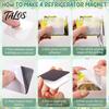 DIY Fridge Magnet Kit 10/20/50Pcs Kit, Clear Acrylic Magnetic Photo Frame with Adhesive Backing, Custom Picture Making Set for Crafts