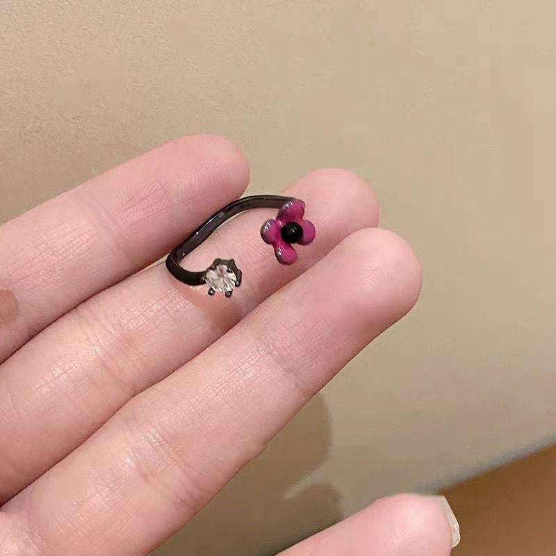 "2025 Trendy koreansk søt design Allsidig pekefingerring for daglig bruk"