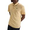 Nike Dri-Fit Swoosh SS25 Tour Series Comfortable Casual Versatile Short Sleeve Golf Shirt Men tops Yellow-Gold Black FZ7497-795