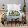 Cute pony theme blanket cartoon pony flannel blanket blanket light and warm