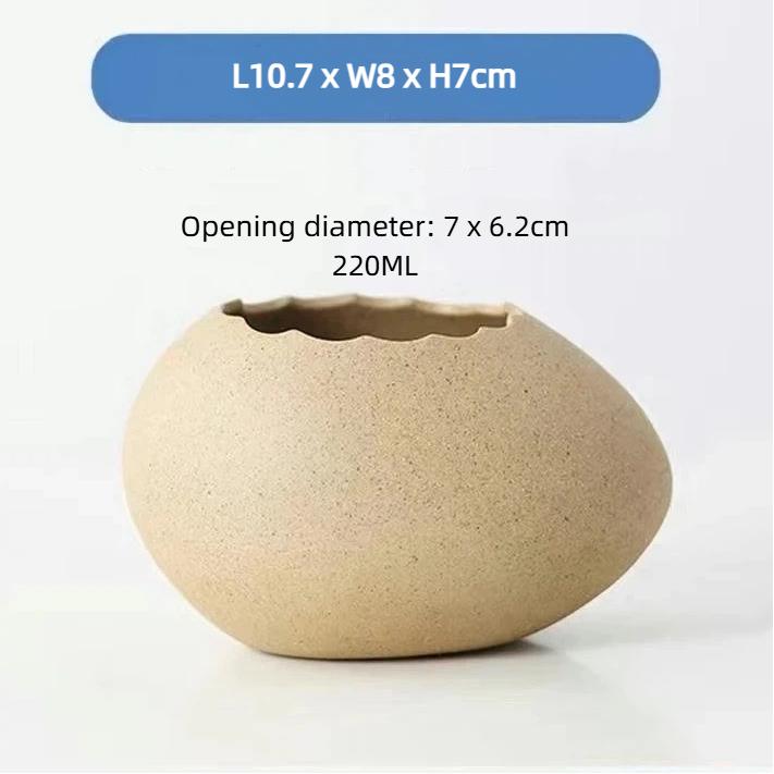 Creative INS Ceramic Eggshell Bird’s Nest Bowl – Ramen, Dessert & Snack Bowl