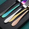 20pcs/set Stainless Steel Western Cutlery Set, With Snakeskin Handle, For Home Restaurant Hotel Party Wedding, Flatware Set