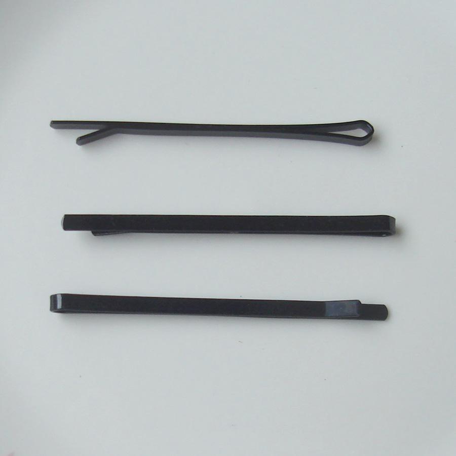 100PCS/bags 3mm*6.0cm Black Plain Metal Bobby Pins Flat Straight Hairgrips Hairpins for Bun Material for DIY Hair Bows