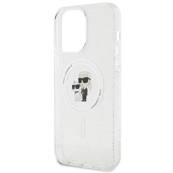 Karl Lagerfeld Klhmp15Xhgkcnot Iphone 15 Pro Max 6.7 Transparent Hardcase Karl&Choupette Glitter Magsafe