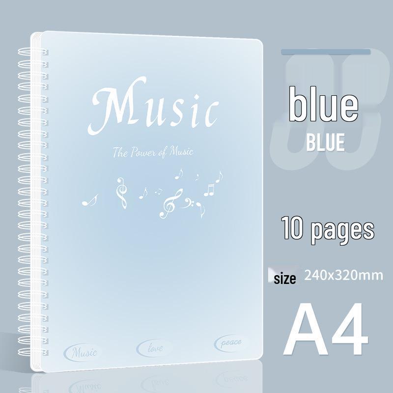 Dopamine-Inspired A4 Music Score Clip with Modifiable Non-Reflective Transparent Pages, Multi-Functional Piano Sheet Music Folder