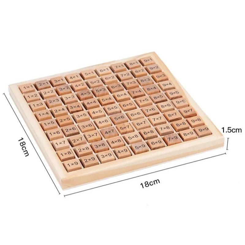 

99 Таблица умножения Монтессори Образовательная доска для математики от 1 до 100 последовательных чисел Игрушка для подсчета для детей Образование бежевый