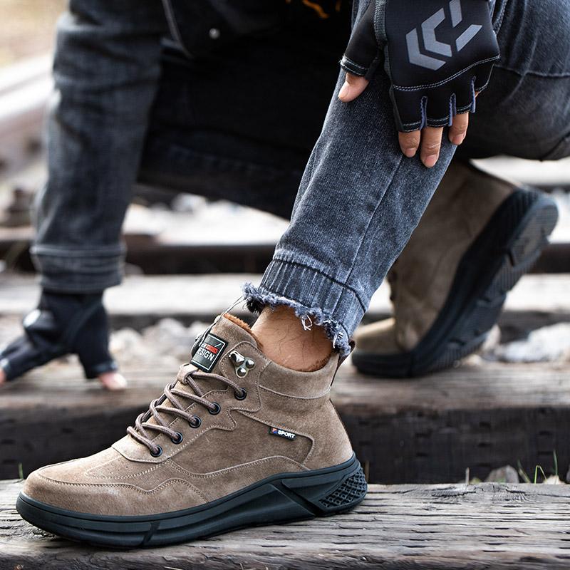 Outdoor Work Shoes Anti Smash Safety Boots Construction Work Shoes Steel Toe Cap Working Boots Puncture-proof Shoes